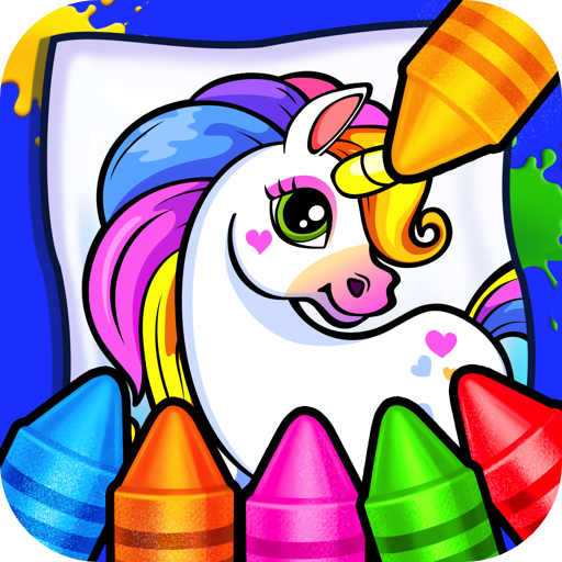 Easy Coloring Games - Color & Painting for Kids & Learning Drawing Book with Animals