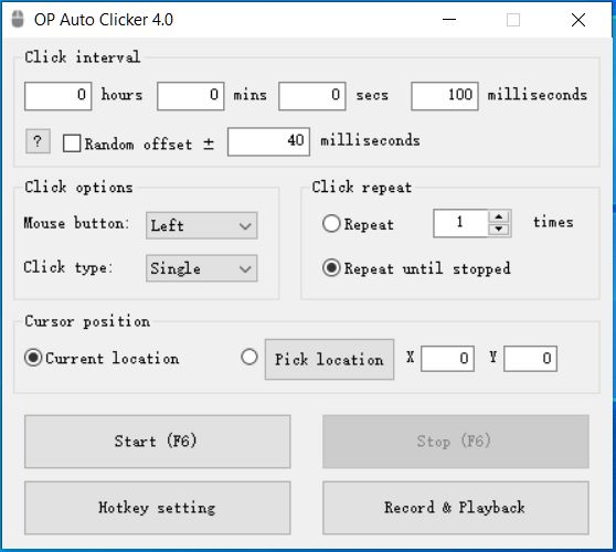 OP Auto Clicker - Microsoft Apps